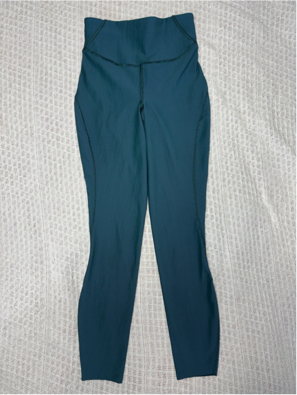 Lululemon Base Pace High-Rise Tight 25" Ribbed SZ 2 Green Jasper Blue Chill GUC - Picture 10 of 10